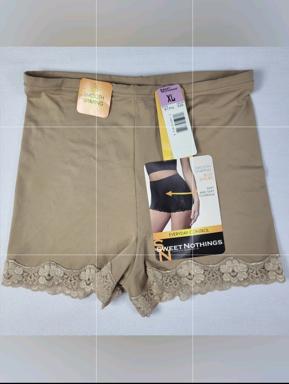 Sweet Nothings Beige BOY SHORT Womens Sz XL Everyday Control Smooth Shaping NWT